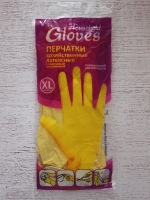 Перчатки хозяйственные латексные "Gloves" размер XL 1пара - УралСнаб